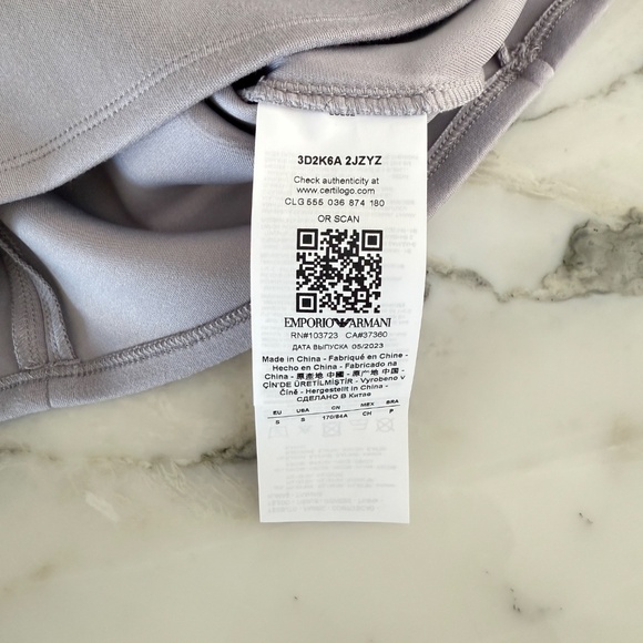 EA7 EMPORIO ARMANI Womans Gray GA Logo Stretch Tank Top Lg/Sm, 3D2K6A - Picture 10 of 12